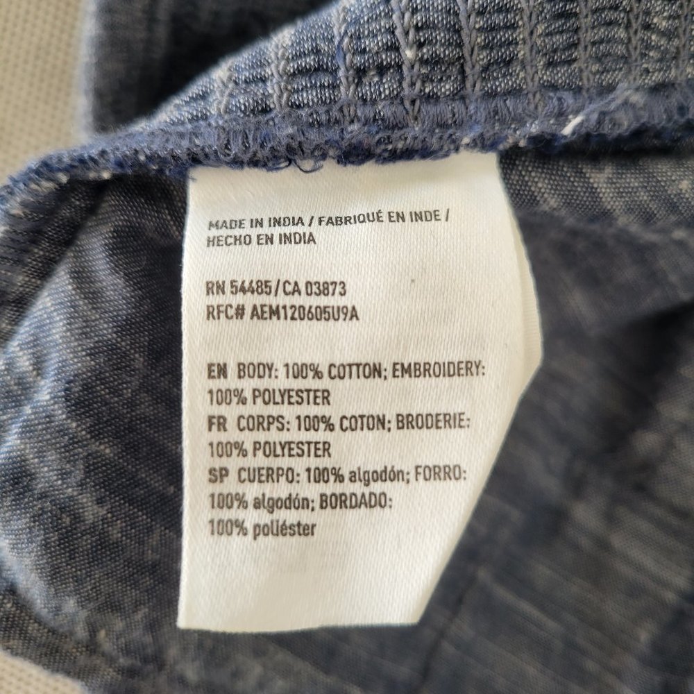 American Eagle Embroidered Chambray Crop Top - Picture 5 of 7